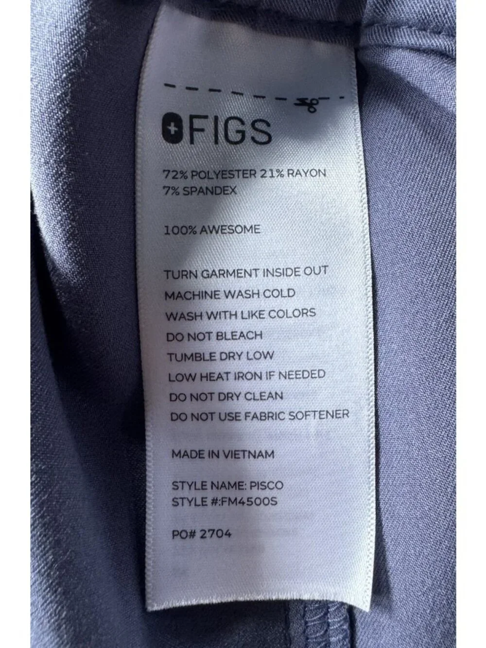 FIGS Men's Sz L Short Pisco Basic Scrub Pants in Space Navy FM4500S